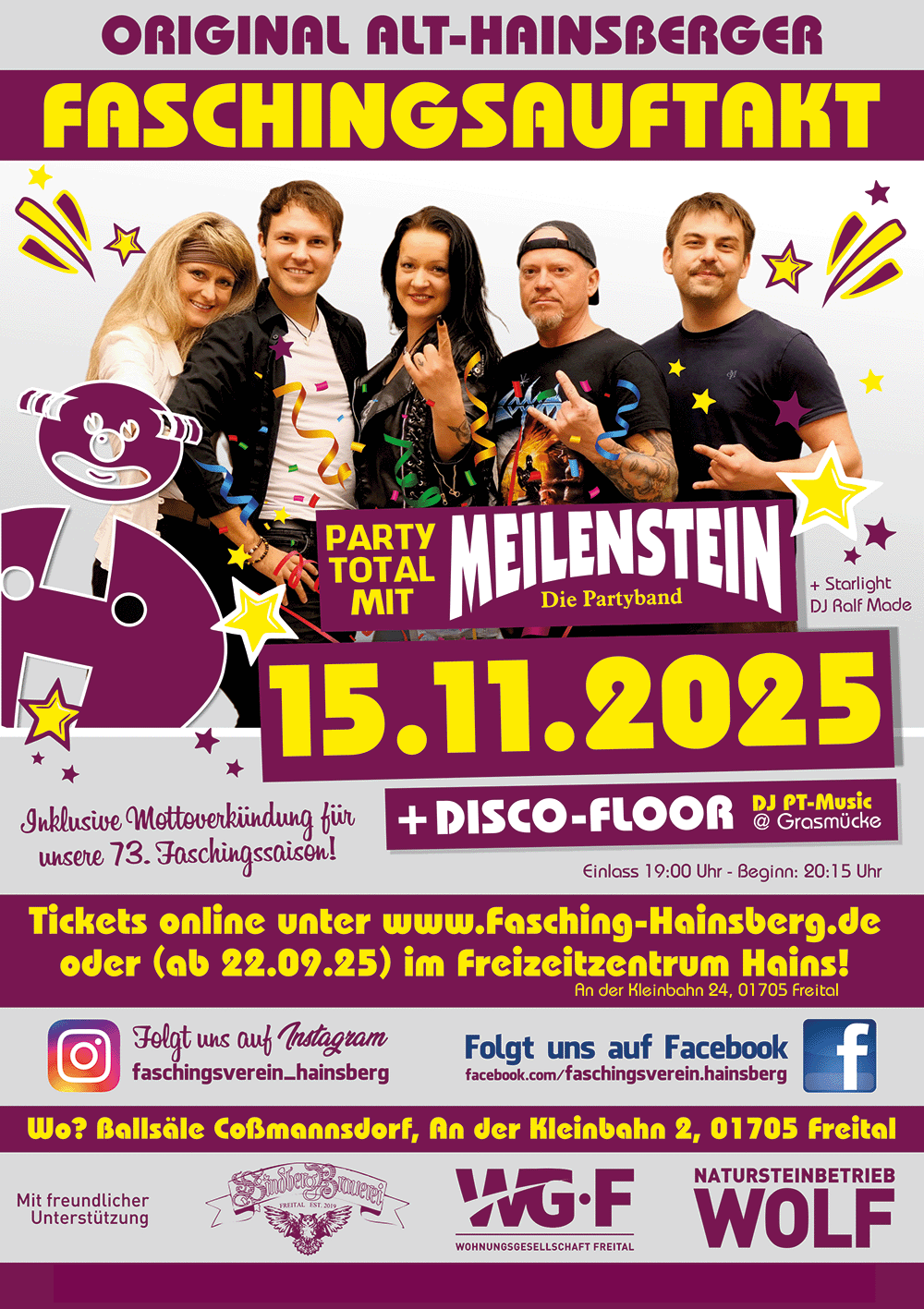 Faschingsauftakt Kein Plakat zu "Faschingsauftakt 2026" gefunden