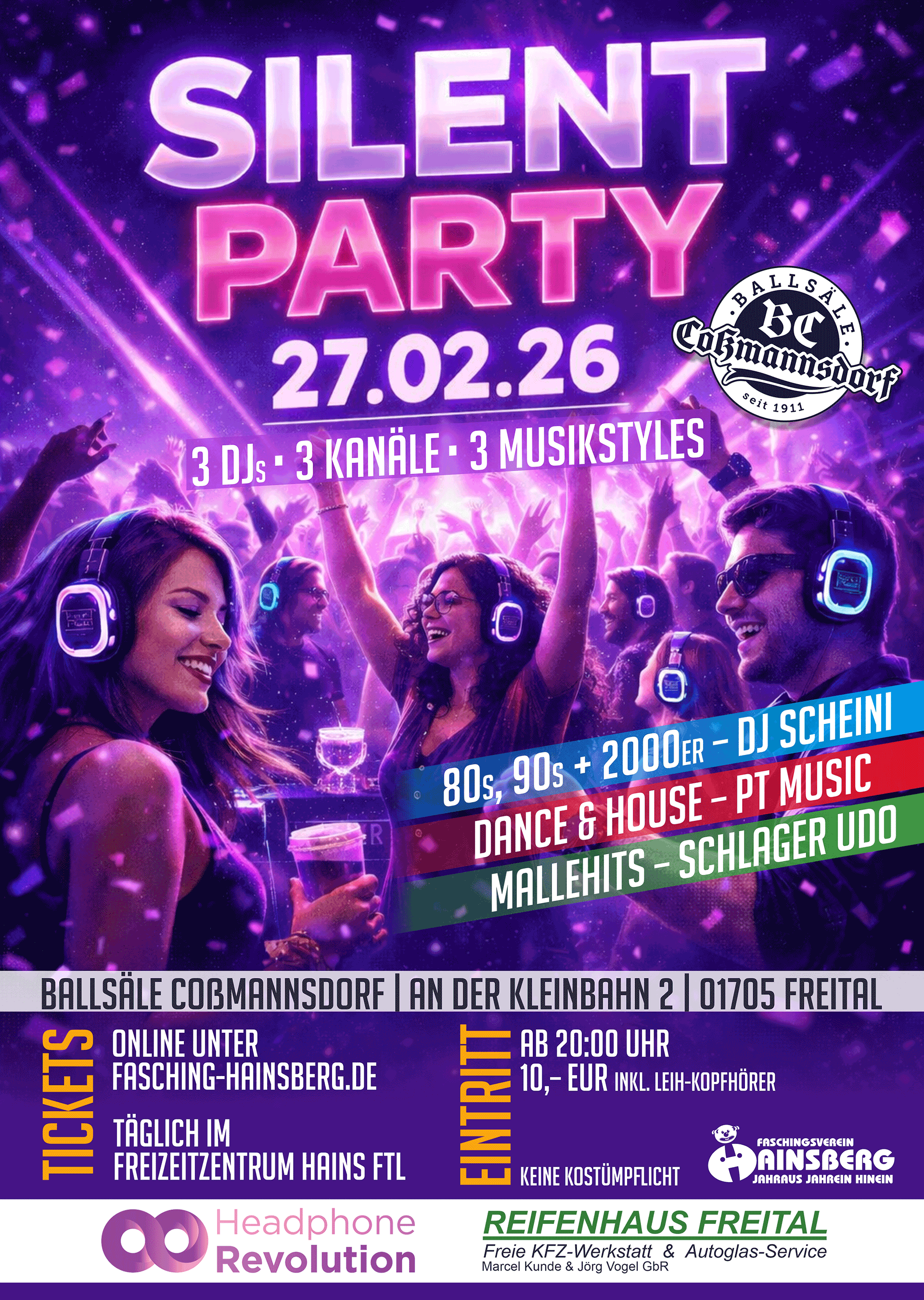 Silent-Party Plakat nicht vorhanden